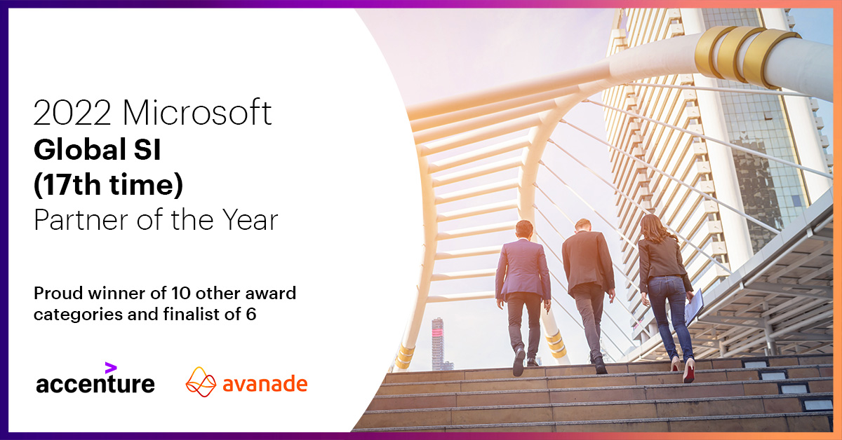 Accenture and Avanade Named Microsoft 2022 World SI Spouse of the Yr for seventeenth Time